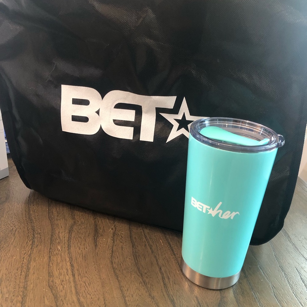 BET Her Turquoise Tumbler and Bag